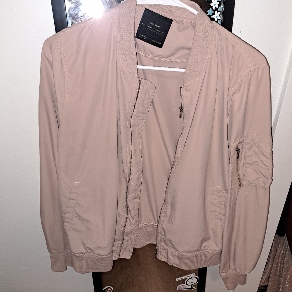 Pink windbreaker jacket